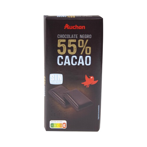 Tableta de chocolate negro 55% cacao PRODUCTO ALCAMPO 150 g.