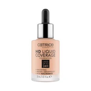 CATRICE Hd liquid coverage tono 030 Sand beige Base de maquillaje líquida sin efecto máscara 30 ml.