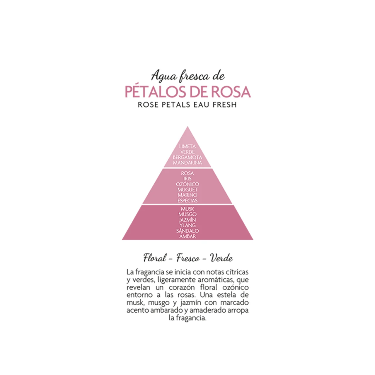 Ambientador perfumador de varillas con flor (Mikado), con aroma a pétalos de rosa 75 ml.