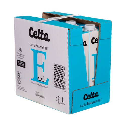 CELTA Leche de vaca entera 6 x 1 l.