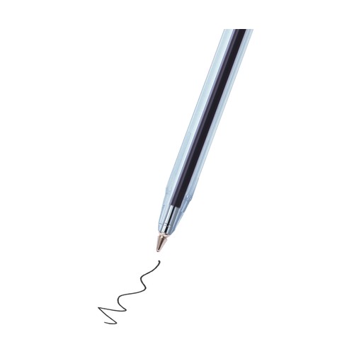 Bolígrafo de tinta negra 1mm, plástico reciclado, ALCAMPO.