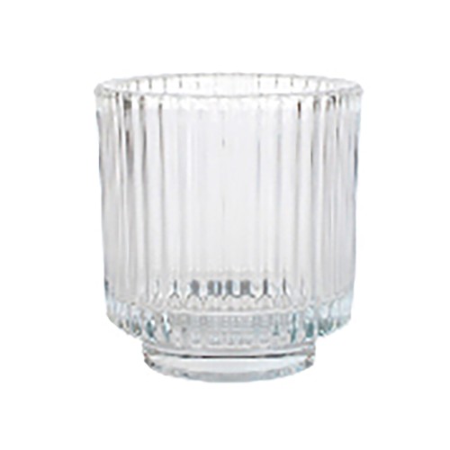 Portavela de cristal grabado, ALCAMPO.