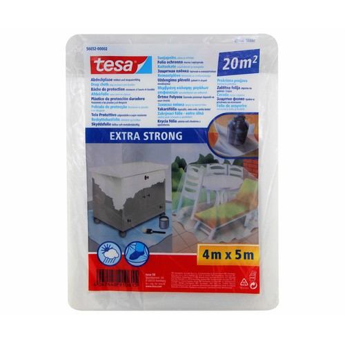 Plástico de protección resistente a pisadas y al desgarro, 4x5 metros TESA Ultra strong.