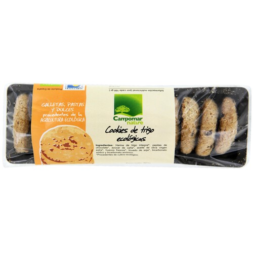 Cookies de trigo ecológicas CAMPOMAR Nature 150 g.