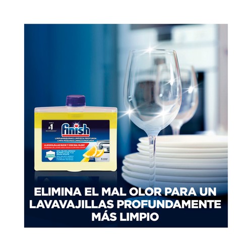 FINISH Limpiador para lavavajillas aroma limón FINISH 250 ml.