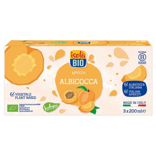 ISOLA Bio Zumo de albaricoque ecológico 3 x 200 ml.