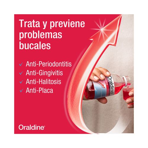 ORALDINE Colutorio antiséptico, de uso diario, con doble poder antibacteriano ORALDINE 400 ml.