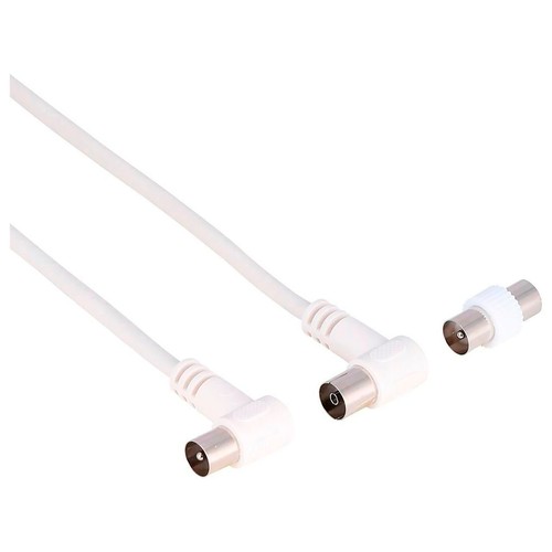 Cable de antena QILIVE 10m, de color blanco.