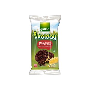 GULLÓN Tortitas de maíz con chocolate negro 100 g.