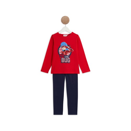 Pijama de algodón para niña, LADY BUG, talla 5.