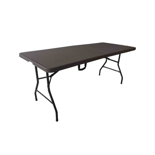 Mesa plegable para jardín o terraza color marrón, 1,8x0,7x0,7m. BLUE