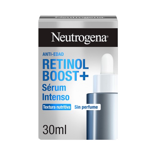 NEUTRÓGENA Retinol boost+ Sérum intensivo de noche antiedad, con retinol 30 ml.