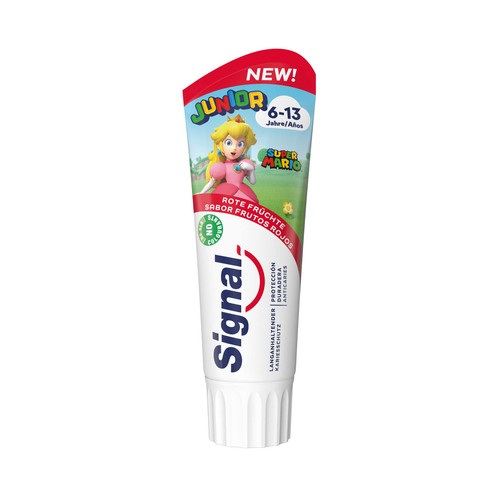 SIGNAL Junior Pasta de dientes infantil (6 a 13 años) sabor a frutos rojos 75 ml.