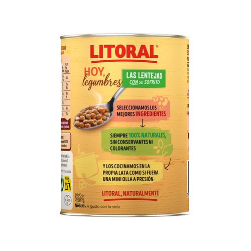 LITORAL Lentejas de la Abuela cocinadas 435 g.