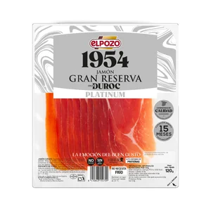 EL POZO 1954 Jamón gran reserva Duroc cortado en finas lonchas 120 g.