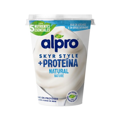 Especialidad de soja estilo islandés, con alto contenido en proteínas y sabor natural ALPRO 400 g.