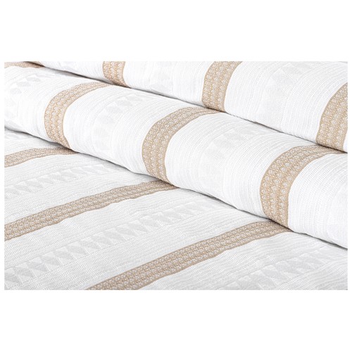 Colcha jacquard c/volante 90cm 180x260 blanco. LUMATEX.