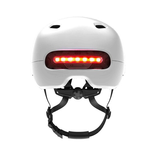 Casco para patinete LIVALL C20 blanco, Talla M, luz trasera, función SOS, advertencia de freno.