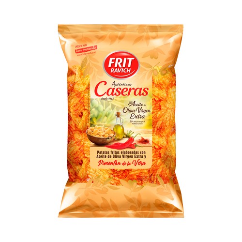 FRIT RAVICH Patatas onduladas caseras con sabor a pimentón 160g