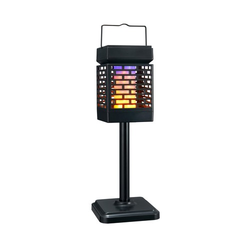 Lámpara solar exterior elimina insectos 2 en 1, JATA Mosquito Trap, 6 bombillas LED ultravioleta, malla de 700V.