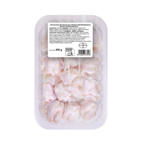 DELFÍN Cocochas de bacalao crudas refrigeradas 250 g.