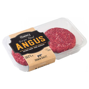 Imagen de Bandeja con burger meat de vacuno raza Angus, sin gluten y sin lactosa COREN 2 x 130 g.