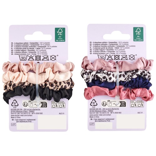 COMIA Coleteros de colores satinados 4 uds.