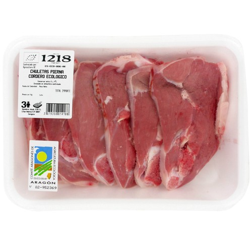 Chuletas de pierna de cordero ecológico