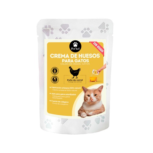 PET"BELCrema de huesos de pollo para gatos 100 ml.