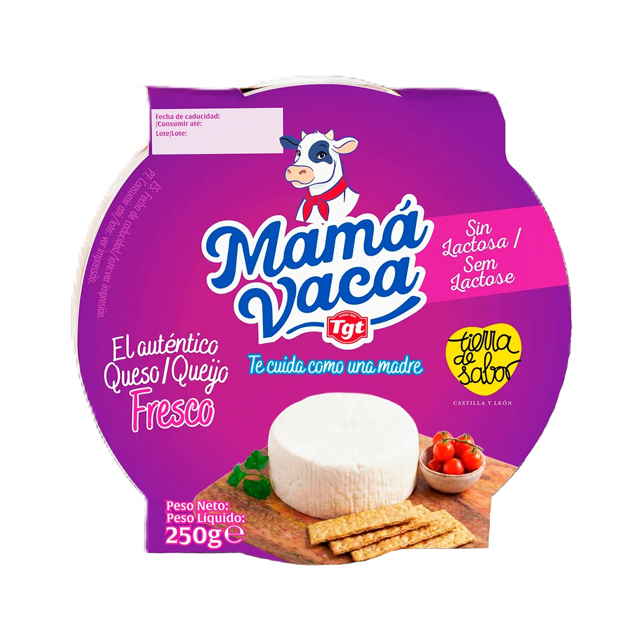 Queso fresco sin lactosa 250 g.