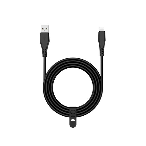 Cable USB A a USB lightning QILIVE 600184388, longitud 3 metros, color negro.