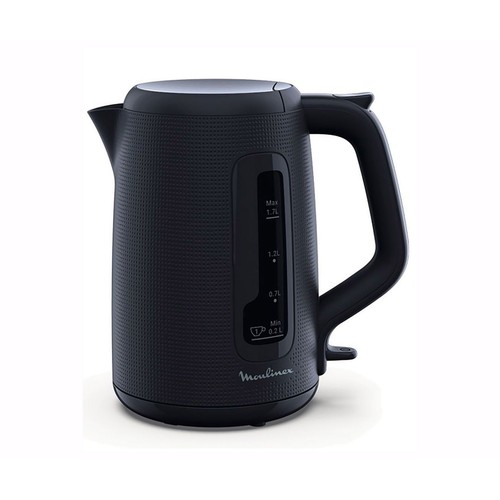 Hervidor MOULINEX BY2M0810, capacidad de 1,7L, 2400W, base giratoria 360º, indicador de una taza