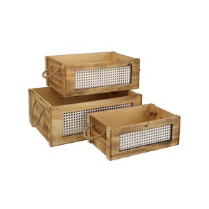 Imagen de Caja de madera con rejilla tamaño M, VERSA.