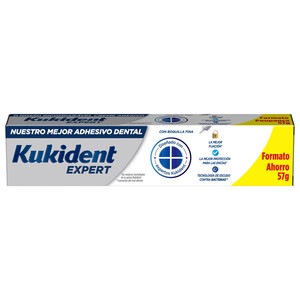 Imagen de KUKIDENT Expert Crema fijadora para protesis dentales, con boquilla fina 57 g.