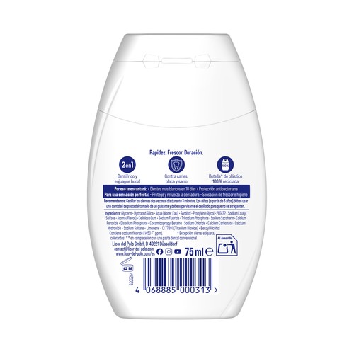LICOR DEL POLO Pasta de dientes en gel con acción blanqueadora avanzada 75 ml
