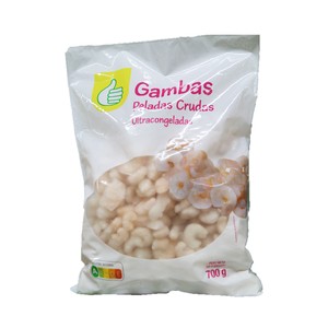 Imagen de PRODUCTO ECONÓMICO ALCAMPO Gambas crudas peladas 220 / 440 y ultracongeladas PRODUCTO ECONÓMICO ALCAMPO 700 g.