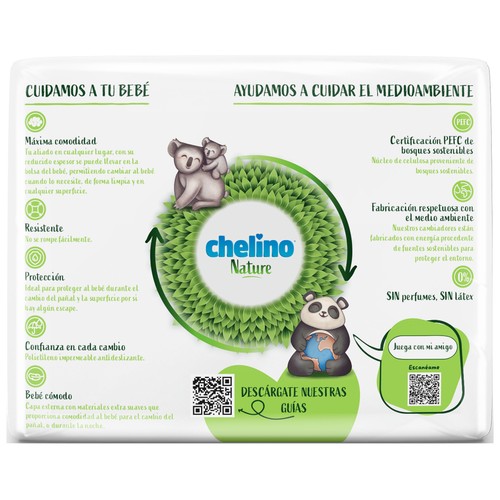 CHELINO Nature Cambiadores de 60 x 60 cm. 25 uds.