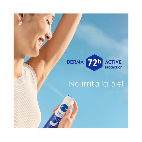 NIVEA Protege & cuida Desodorante en spray para mujer, antitranspirante 72 horas 200 ml.