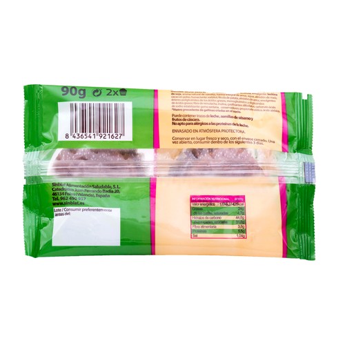 SINBLAT Muffins sin gluten de chocolate SINBLAT 2 uds. 90 g.
