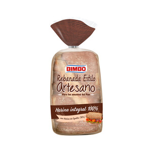 BIMBO Pan de molde artesano integral trigo espelta con miel BIMBO 550 g.