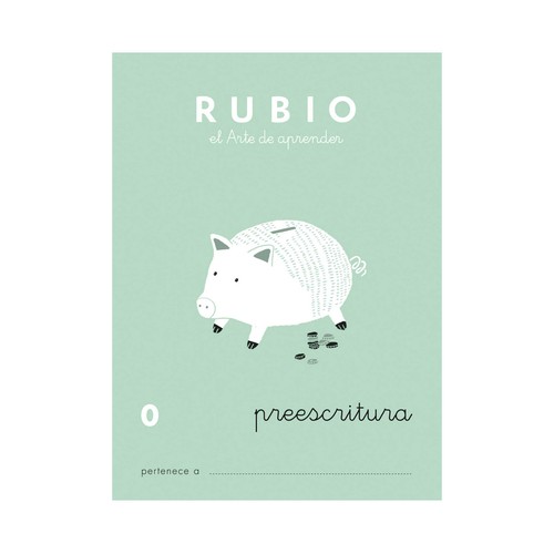 Cuadernillo de actividades Escritura, Preescritura 0, 3-4 años RUBIO.