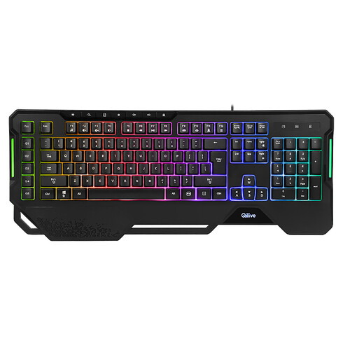 Teclado gaming básico con retroiluminación, QILIVE.
