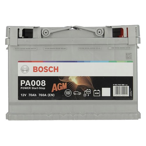 Batería de coche 70Ah BOSCH AGM, arranque 760A,12V,