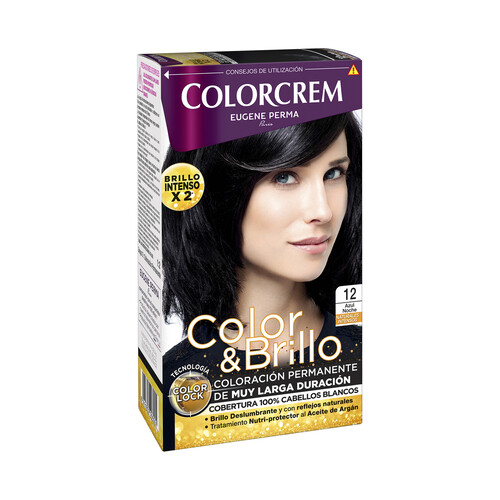 COLORCREM Tinte de pelo color azul noche tono 12 COLORCREM Color & brillo.
