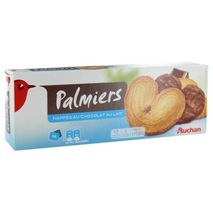 Imagen de PRODUCTO ALCAMPO Palmeras de hojaldre cubiertas de chocolate con leche 110 g.