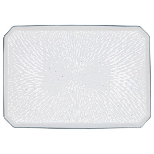 Fuente de porcelana con relieve y filo de 32cm, BIDASOA
