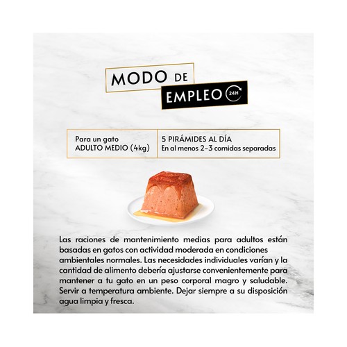 PURINA GOURMET Alimento gatos húmedo, mousse con pollo PURINA GOURMET 4 uds. x 57 g.