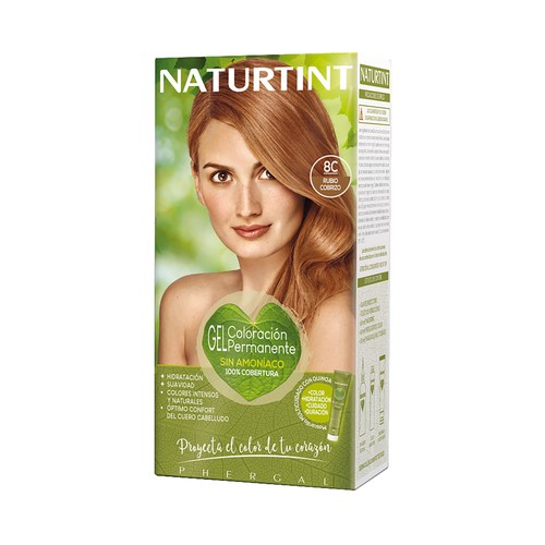 NATURTINT Coloración permanente en gel y sin amoníaco, tono 8C rubio cobrizo NATURTIN.