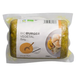 AHIMSA Hamburguesa vegetal al curry ecológica AHIMSA 750 g.