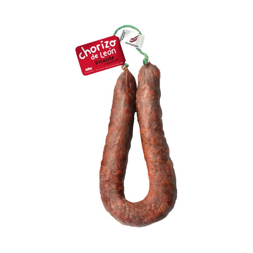 PALCARSA Sarta de chorizo de León picante, de categoría extra y sin colorantes, ni conservantes, ni gluten ni lactosa PALCARSA 450 g.